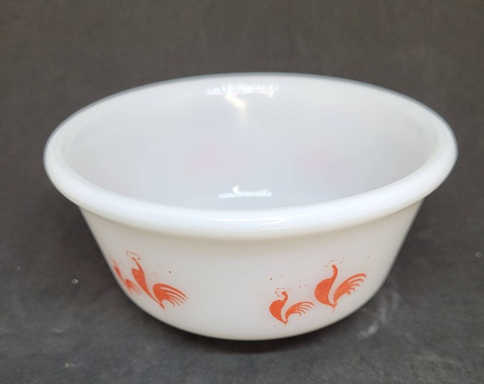 Vtg Hazel Atlas Blue Cornflower Mixing Bowl Pair 8 and 7 Round Blue