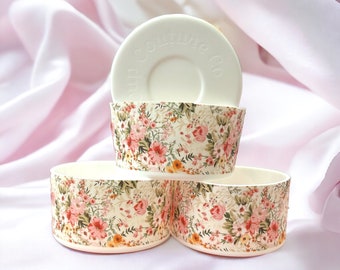 Dainty Florals Silicone Boot for Tumbler Accessories - Fits 20-40oz Stanley & 12-24oz Water Bottles - 7.5cm Diameter