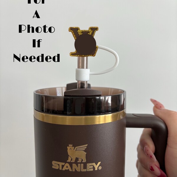 10mm Chocolate Gold Straw Topper