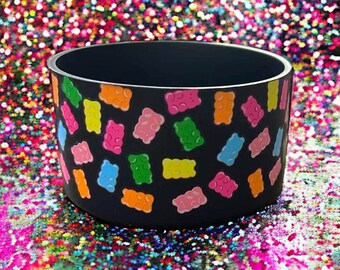 PREORDER Neon Gummy Bears Silicone Boot (7.5cm base) accessories. Black base with neon colored gummy bears