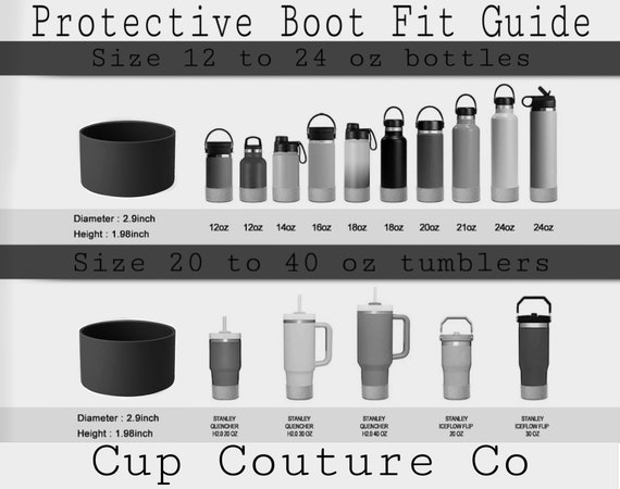  Boot for Stanley Cup Accessories, Silicone sleeve for Stanley  Accessories, 40 oz 30 oz Tumbler Bottle, Bottom protector for Owala, boot  for Stanley Cup Accessories (2-Pack, Black) : Sports & Outdoors