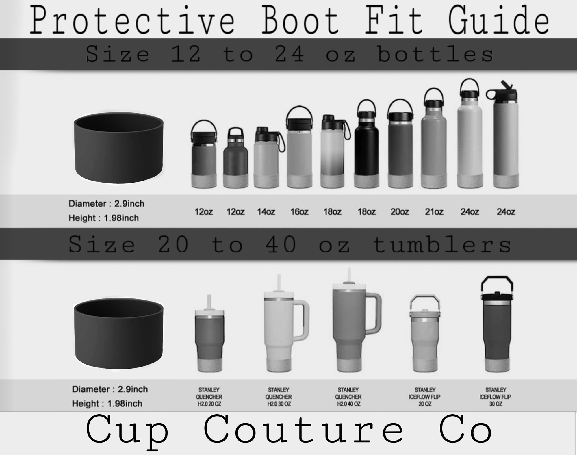 Silicone Bottom Boot for 20 oz. Stainless Steel Tumblers - Non-Slip  Protector Boot