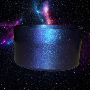 Galaxy Silicone Boot for Tumbler Accessories - Fits 20-40oz Stanley & 12-24oz Water Bottles - 7.5cm Diameter- Blue base Oilslick overlay