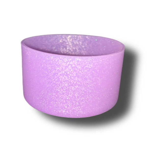 Lilac Sparkle Silicone Boot for Tumbler Accessories - Fits 20-40oz Stanley & 12-24oz Water Bottles - 7.5cm Diameter