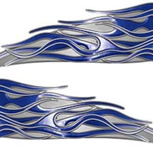 Twin Flame Custom Motorcycle Tank REFLECTIVE Decals