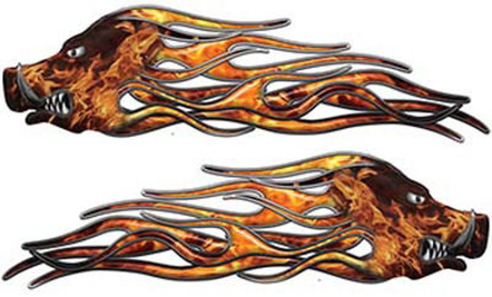 Crazy Hog Flame Decals for Motorcycle Boat Kayak or Anything Etsy