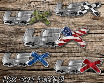 LSX 4x4 Decals in 56+ colors Premium Vinyl or Reflective Swap Out OEM Graphics