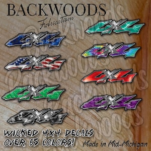 Wicked 4x4 Decals in 65 different colors, sizes in reflective or premium vinyl work from the Original Artist!