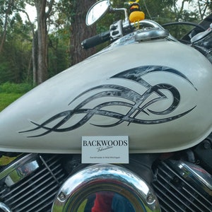Tribal Flame REFLECTIVE Decals for Motorcycle Tanks