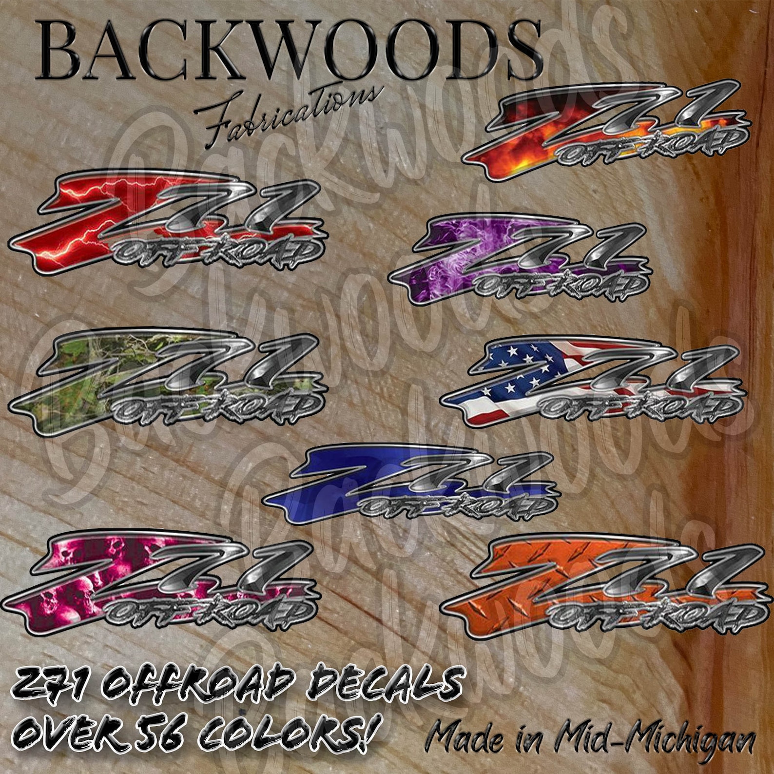 Chevy Z71 off Road Decal - Bedside Decals for Chevrolet Z-71 Silverado ...