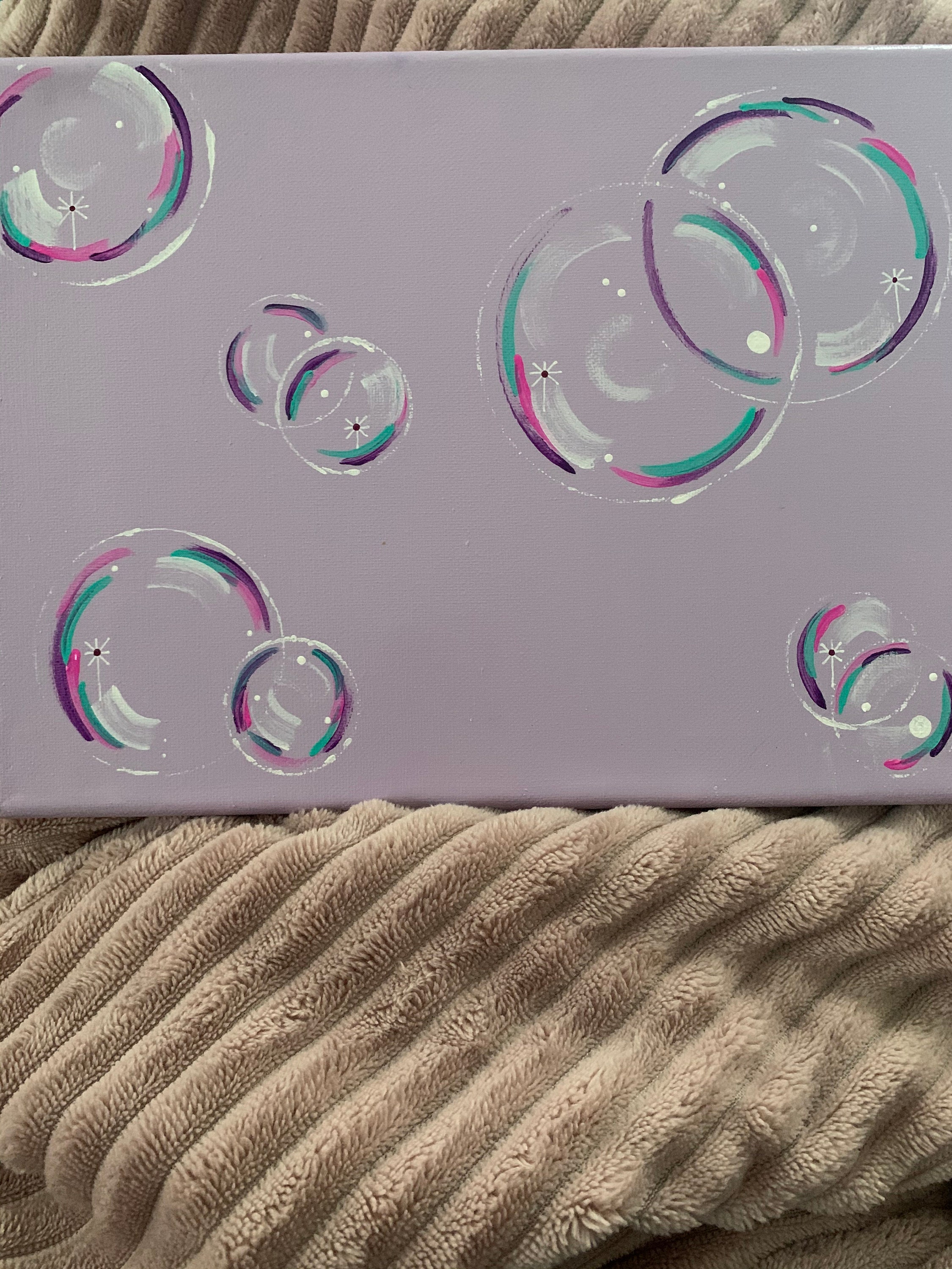 Bubbles...art Floating Bubbles on Canvas.. Wall Decor.. Dorm Etsy UK