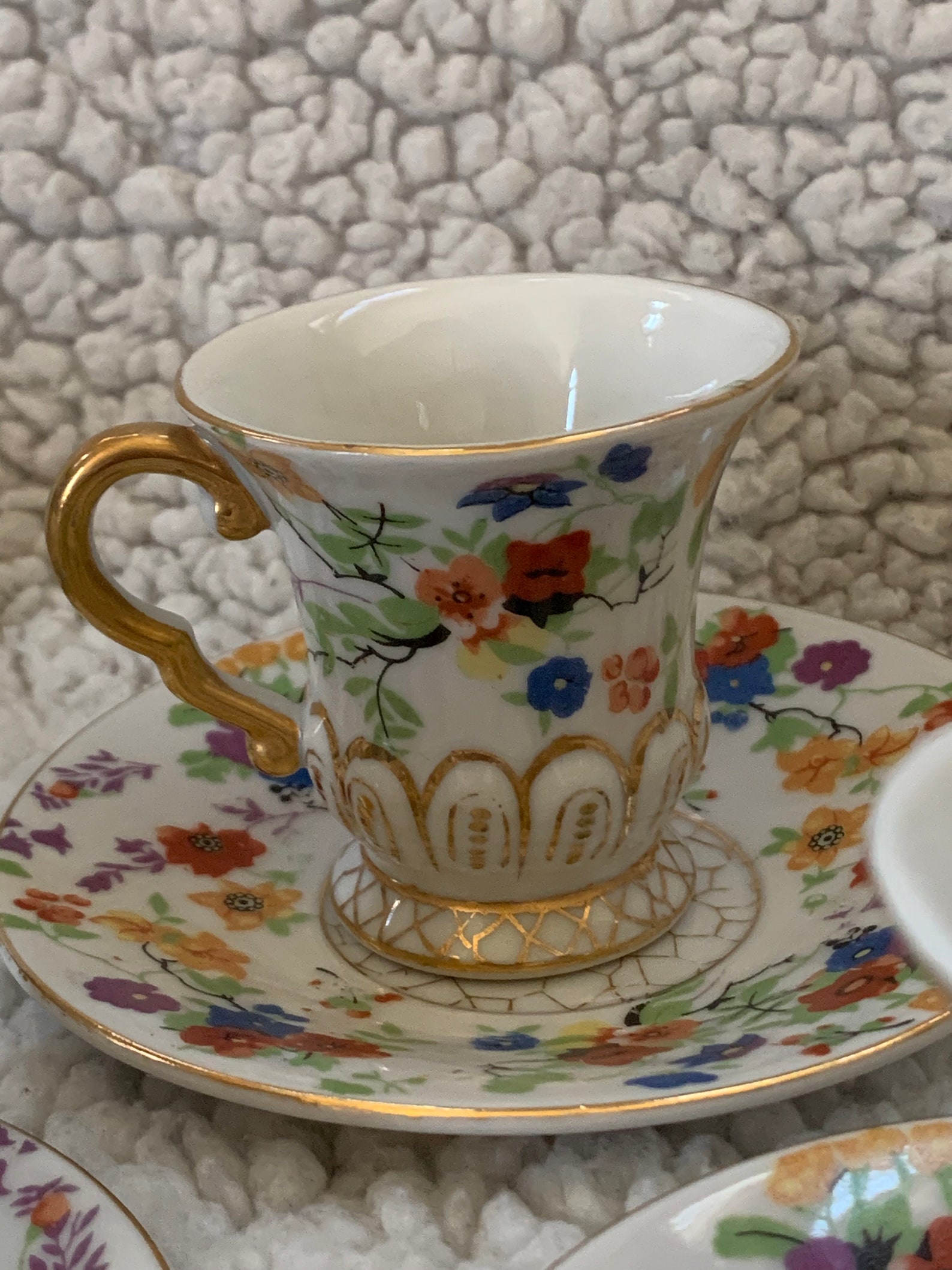 Occupied Japan Demitasse Cups and Saucer Set of 5 Made in Etsy