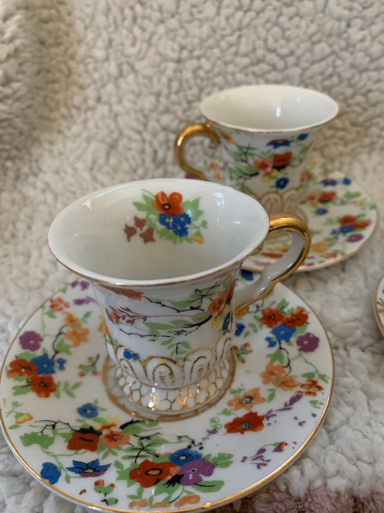 Occupied Japan Demitasse Cups and Saucer Set of 5 Made in Etsy
