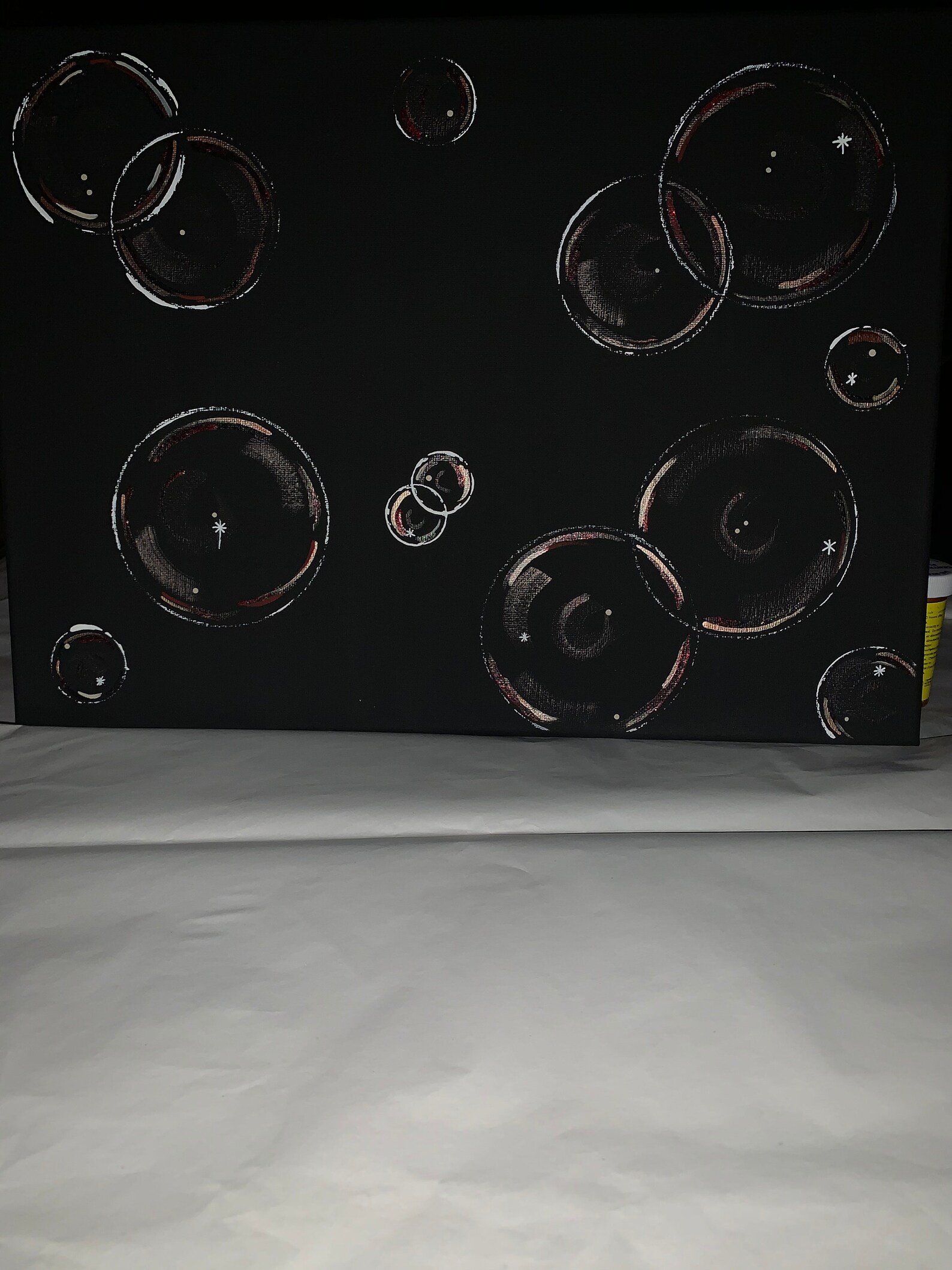 Art Floating Bubbles.. Wall Decor...Hubbles on Canvas.. Etsy