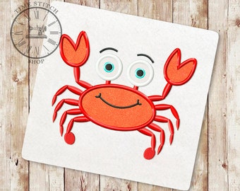 Crab Applique Embroidery Designs, Summer Machine Embroidery Design, Crab Applique Embroidery Design, Baby Boy Applique Embroidery Design 166