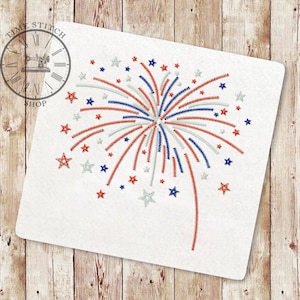 Fourth of July Firework Embroidery Design, Fourth of July Machine Embroidery Designs, Independence Day Embroidery Designs, USA flag, 167