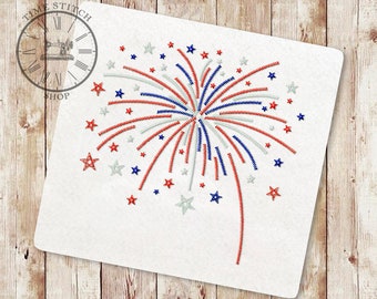Fourth of July Firework Embroidery Design, Fourth of July Machine Embroidery Designs, Independence Day Embroidery Designs, USA flag, 167
