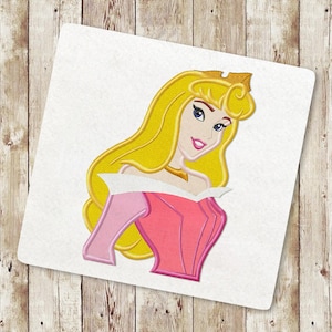 Sleeping Princess Applique Embroidery Design, Sleeping Beauty Applique Embroidery Designs, Baby birthday Embroidery, Instant Download, 031