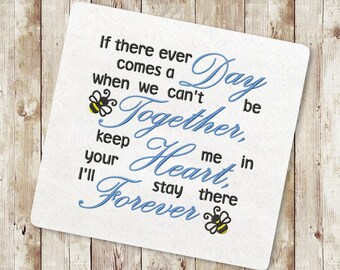 Bear Quote 3 Machine Embroidery Design, If there ever comes a day when we can't, Bee Embroidery Designs, Instant Download, 015