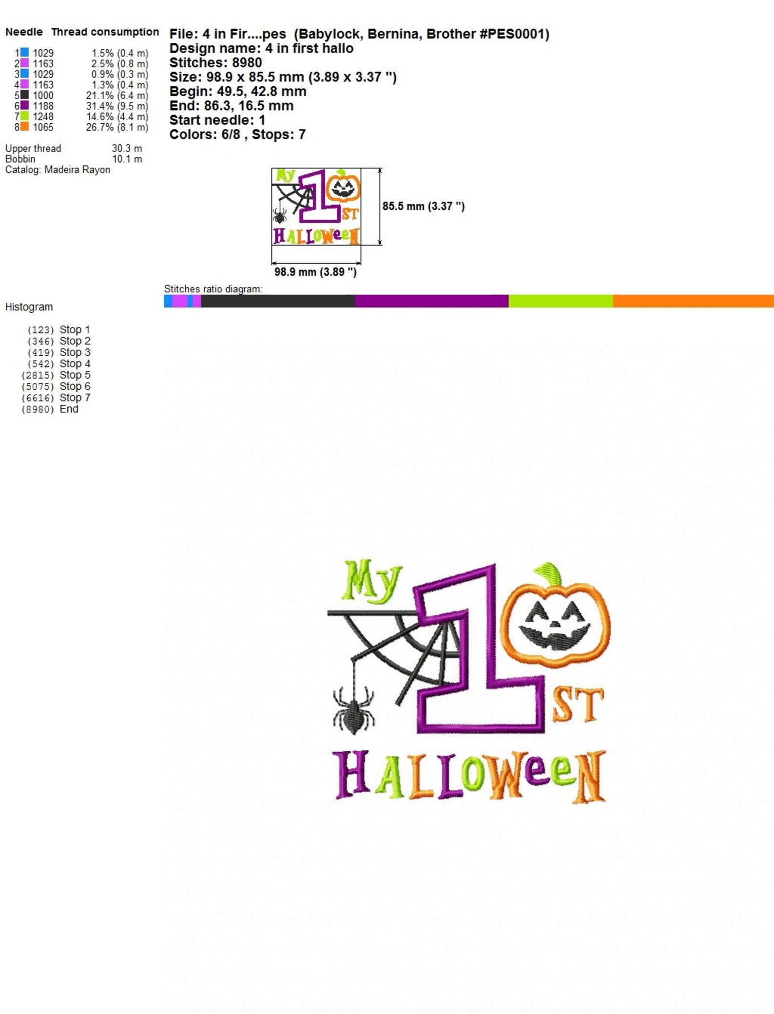 My First Halloween Applique Embroidery Designs Halloween Etsy