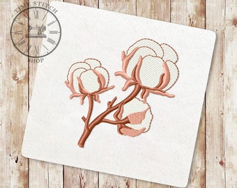 Cotton branches embroidery design Cotton Boll embroidery pattern Simple floral Wild flowers Cotton embroidery for hoodie and sweatshirt, 277