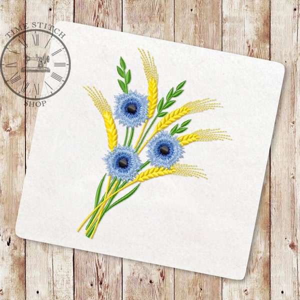 Wheat Embroidery Etsy