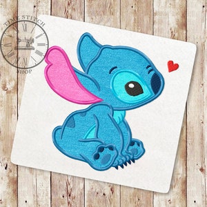 Stitch Applique Embroidery Designs, Experiment 626, Ohana means family,  Baby Birthday Applique Embroidery Designs, Instant Download, 229