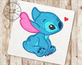 Stitch Applique Embroidery Designs, Experiment 626, Ohana means family,  Baby Birthday Applique Embroidery Designs, Instant Download, 229