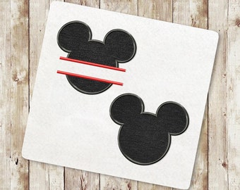 Mouse head Applique Embroidery Design, Mouse head split Machine Embroidery Designs, Head split Applique Design, Instant Download 048