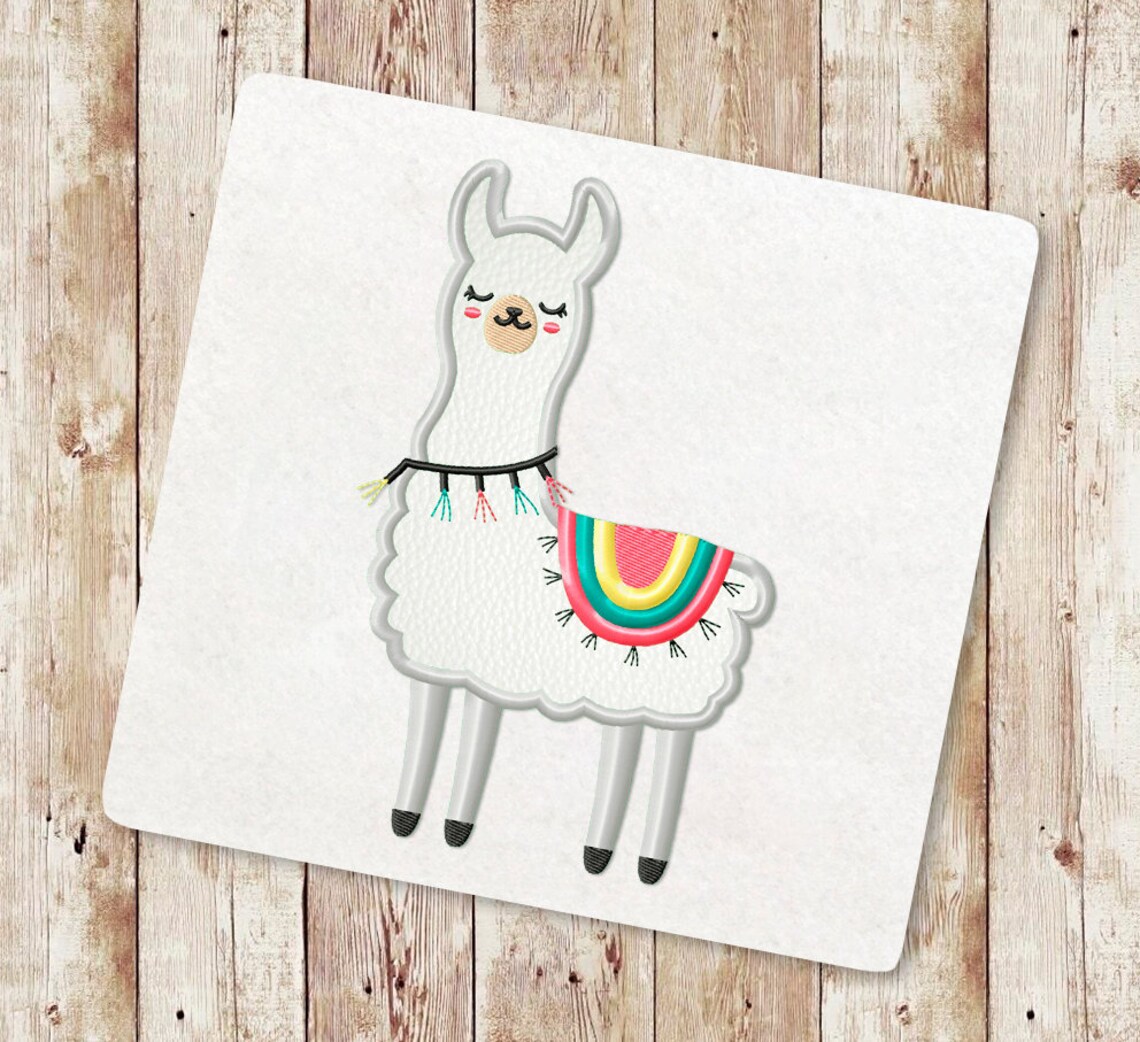 Llama Applique Embroidery Designs Tassels Llama Llama | Etsy