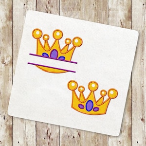 Crown Applique Embroidery Designs, Crown split Applique Embroidery Designs, Prince's crown Embroidery Designs, Instant Download, 100