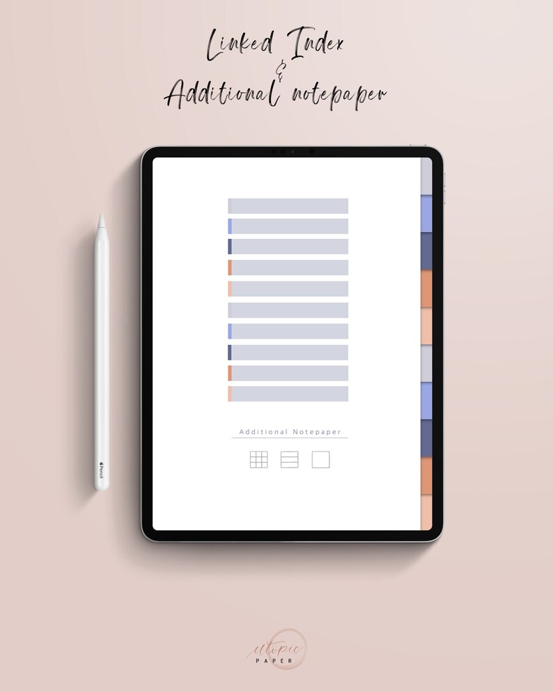 Digital Notebook With Hyperlinked Tabs, Digital Diary Goodnotes ...