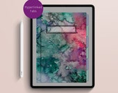 Cuaderno digital con pestañas, libreta digital punteada, papelería digital, cuaderno estudiante, cuaderno asignaturas, libreta puntos