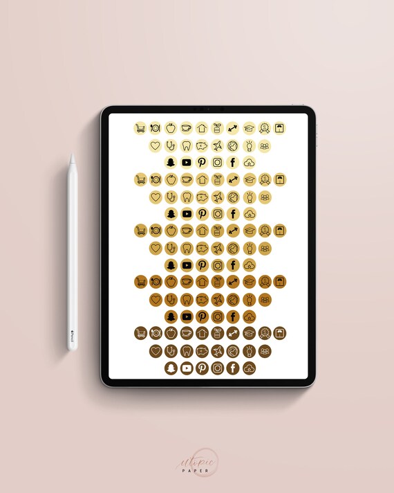 Pegatinas PNG, Pegatina redondas Iconos naranjas, Iconos marrones, Iconos color tierra, Iconos Planificación, Pegatina minimalista redonda