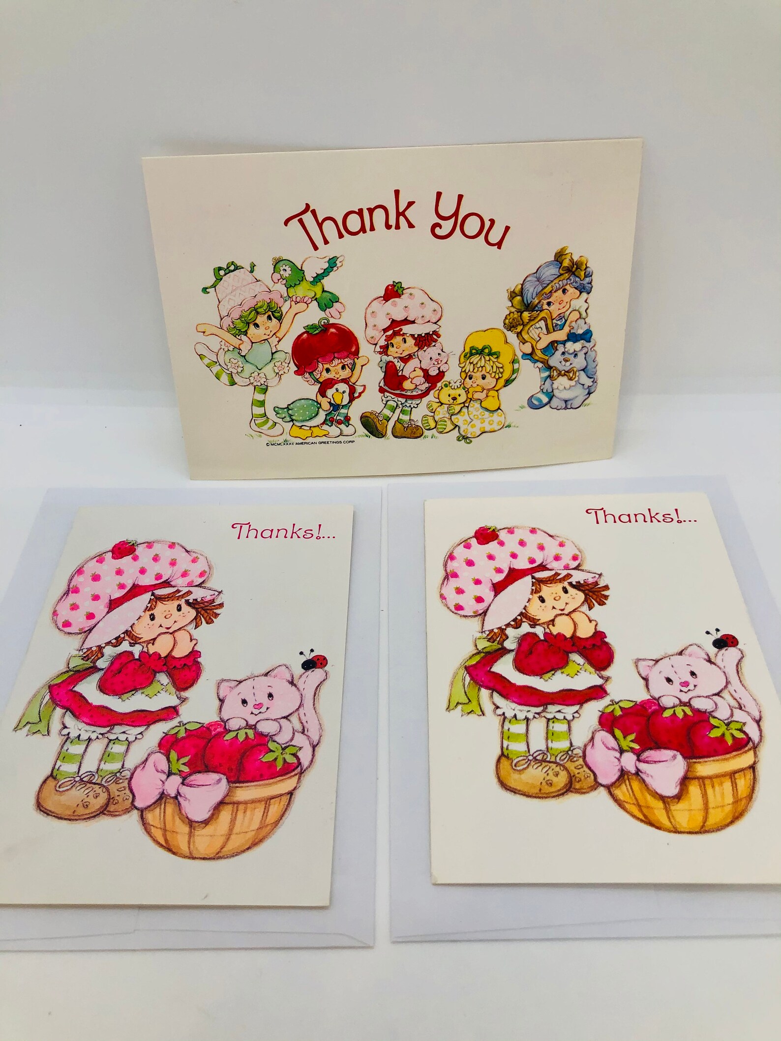 strawberry shortcake thank you cards