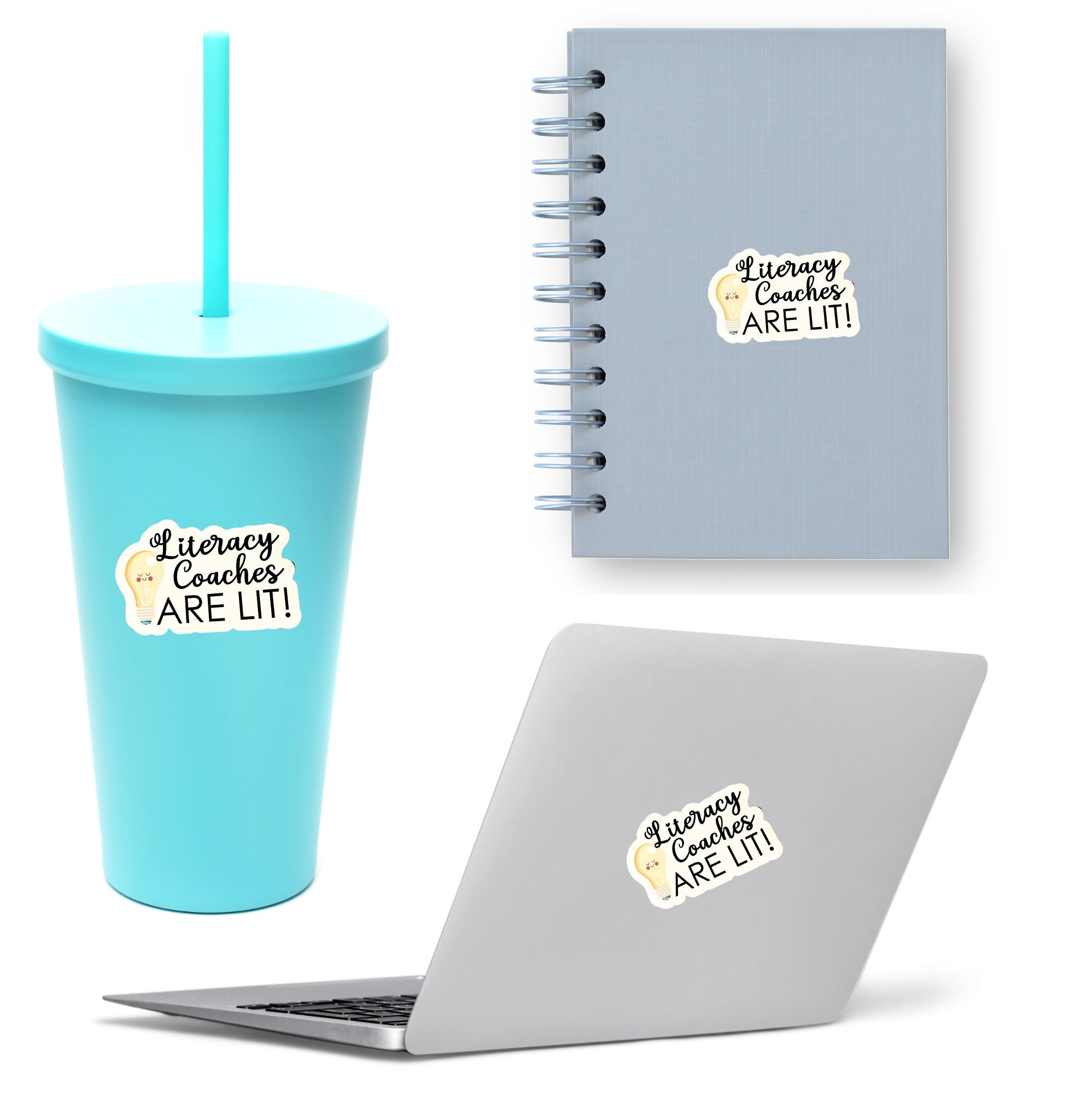 Coaching Sticker CUSTOMIZABLE Cute Literacy Coach Sticker, Book Sticker, Sticker ...