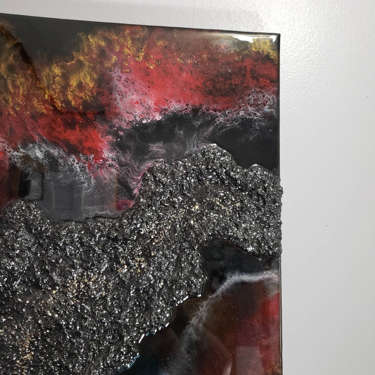 Original Abstract Painting With Resin and Texture on Canvas, Modern Art ...