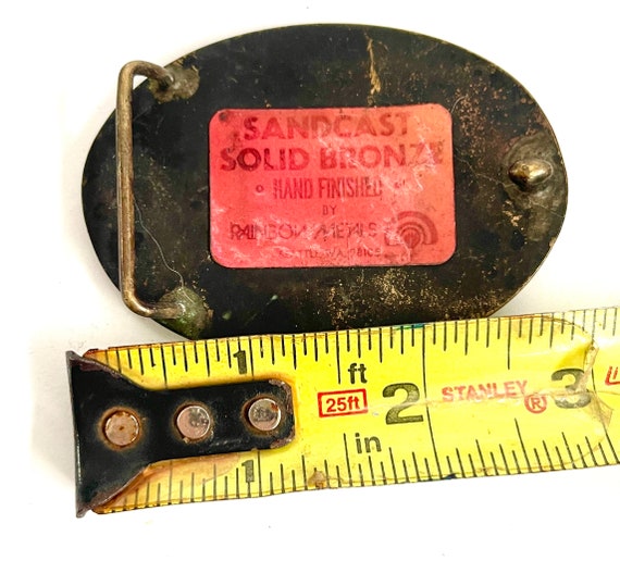 Rainbow metals vintage sandcastle solid brass belt buckle Rainbow Metals Pacific Northwest Sandcast Solid Bronze Belt  main image 2
