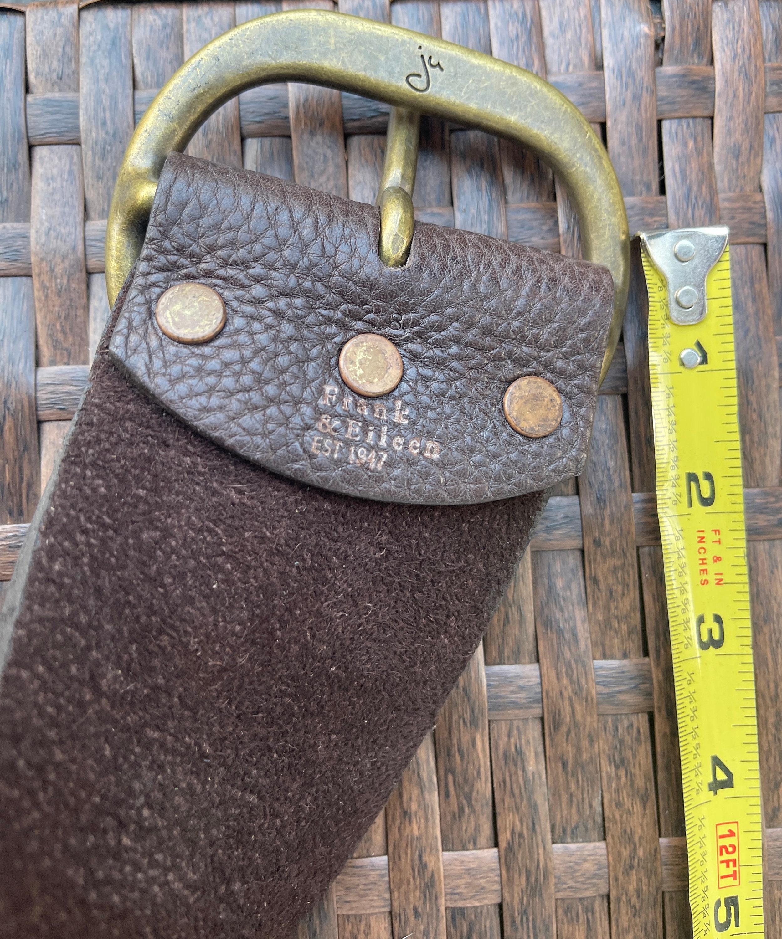 Frank & Eileen Leather Wide Leather Waist Belt. Size 28 30  display picture 2