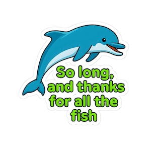 Dolphin Kiss-Cut Stickers | Fun Décor for Laptops, Water Bottles, Journals | Perfect Gift for Ocean Lovers