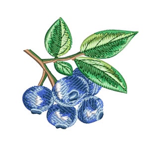 Bilberry machine embroidery designs, Fruits embroidery designs, Instant embroidery
