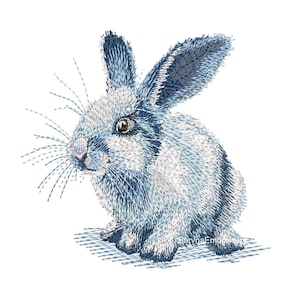 Bunny Machine embroidery designs, Bunny embroidery files, Instant download