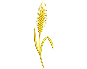 Wheat spikelet machine embroidery designs, Instant download