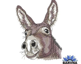 Donkey Machine embroidery designs, Animals embroidery, embroidery design for machine, Instant download