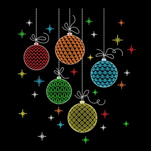 Christmas balls Machine embroidery designs, Instant embroidery