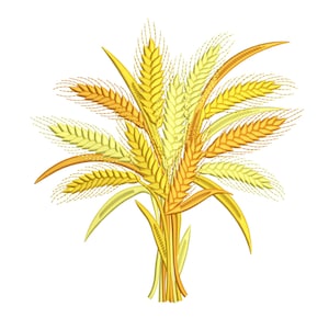 Weizen Ährchen Stickdatei, Stickdatei, Stickdatei (Instant Download)