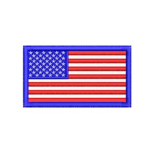 Motif de broderie drapeau USA, fichier patriotique de broderie Machine, motif américain (téléchargement instantané)