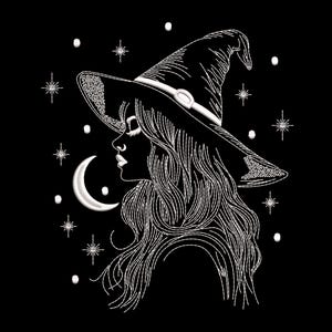 Diseño de bordado a máquina de brujas, archivos de bordado de Helloween, descarga digital