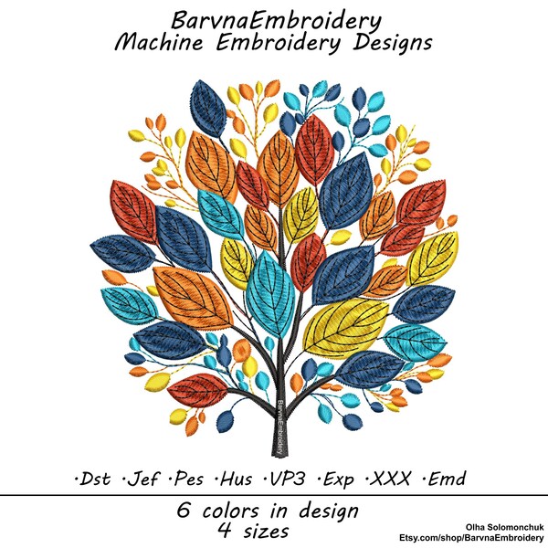 Fall embroidery designs, Autumn leaves embroidery designs for machine, Instant download