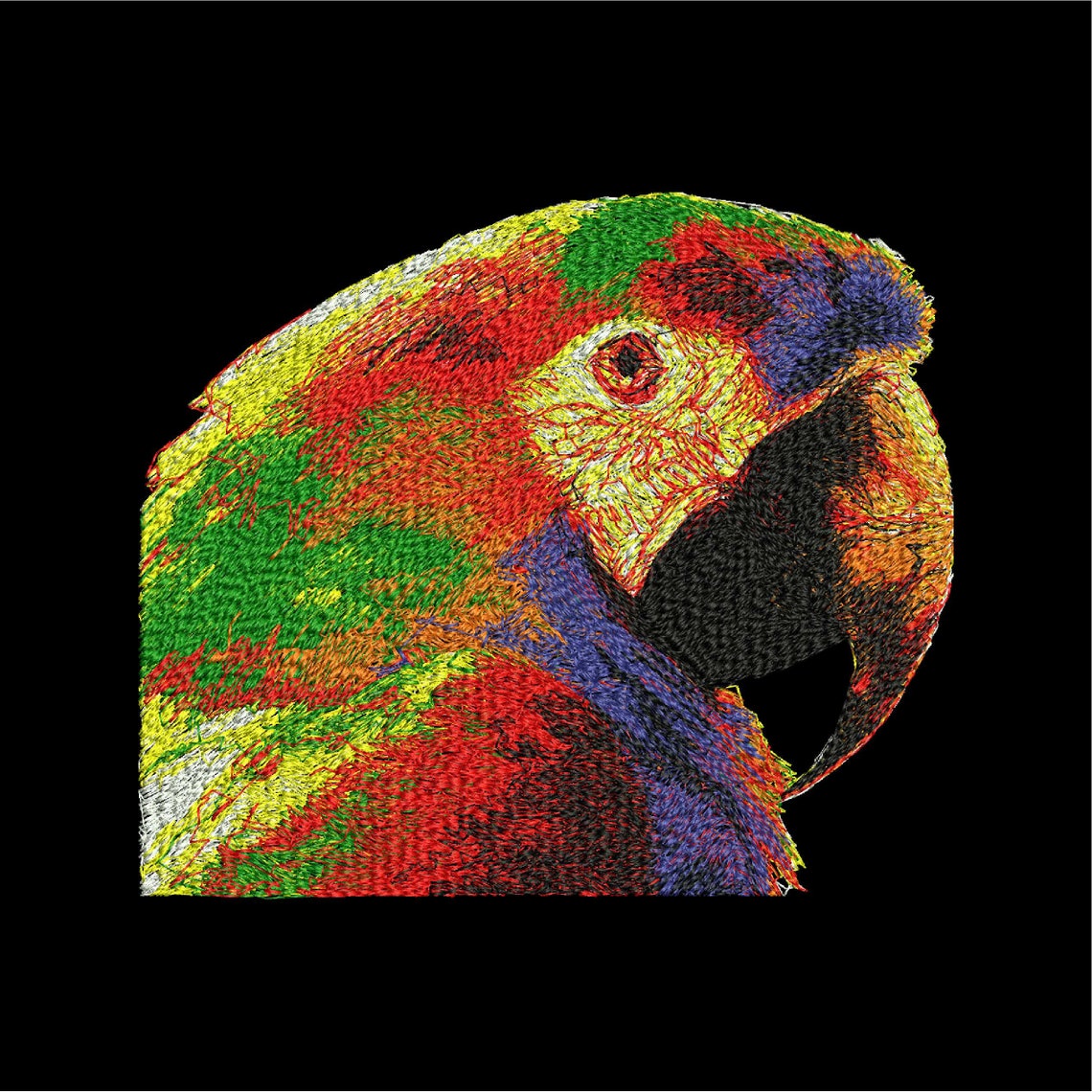 Parrot machine jessecmault designs tropical parrot bird  etsy